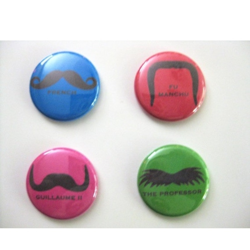 Humorous, Colorful Mustache Magnets - Picture 3 of 5
